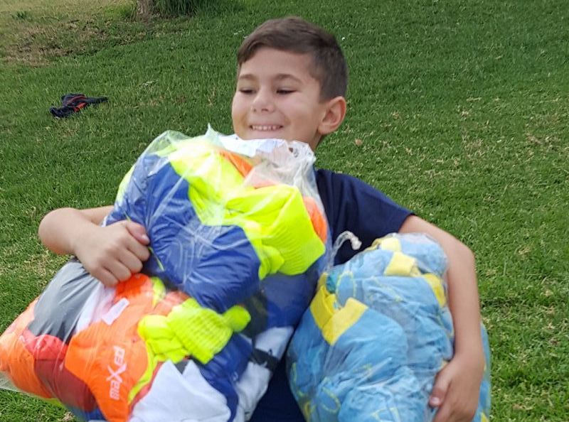 8-year-old school boy has started a charity to collect socks for the needy this winter - goodthingsguy.com/people/aaron-r…