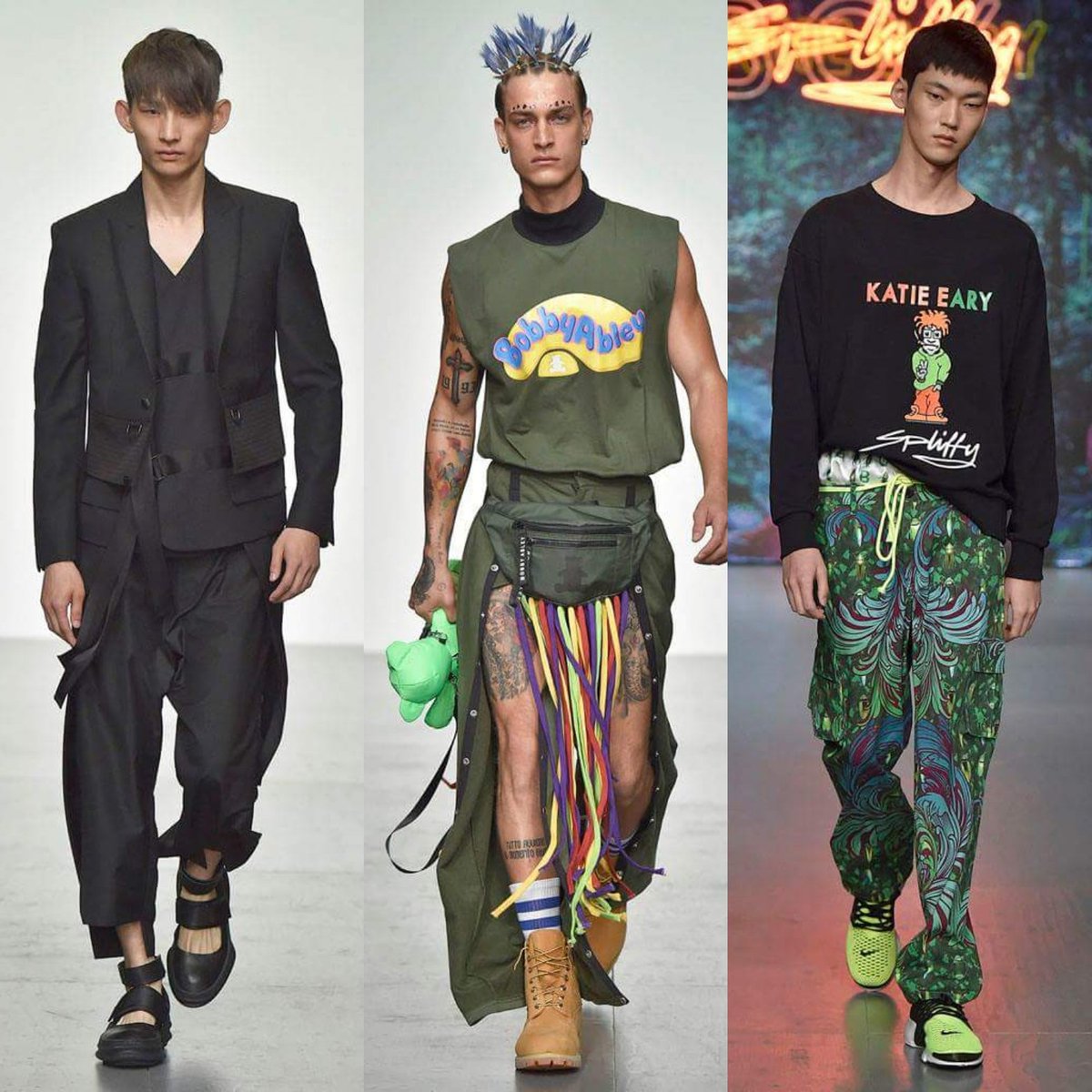 VOOMmag's tweet photo. London Fashion Moments #LFW #fashion 🖤 https://t.co/5dZoBob96I