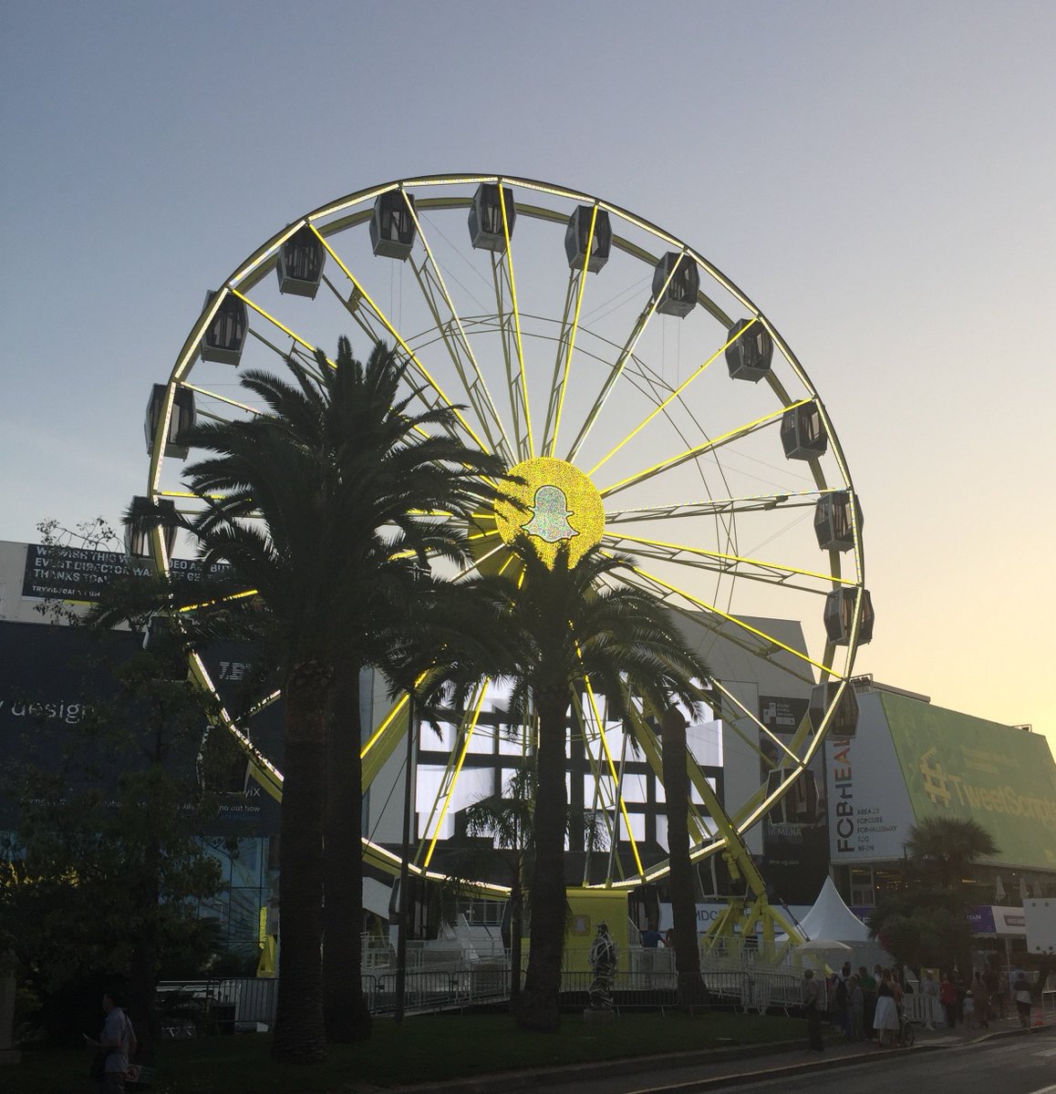 The big unveil via <a href="/Snapchat/">Snapchat</a> to kick off day 1 of #CannesLions, nothing like creativity with a side order of fun! 🎉🎈