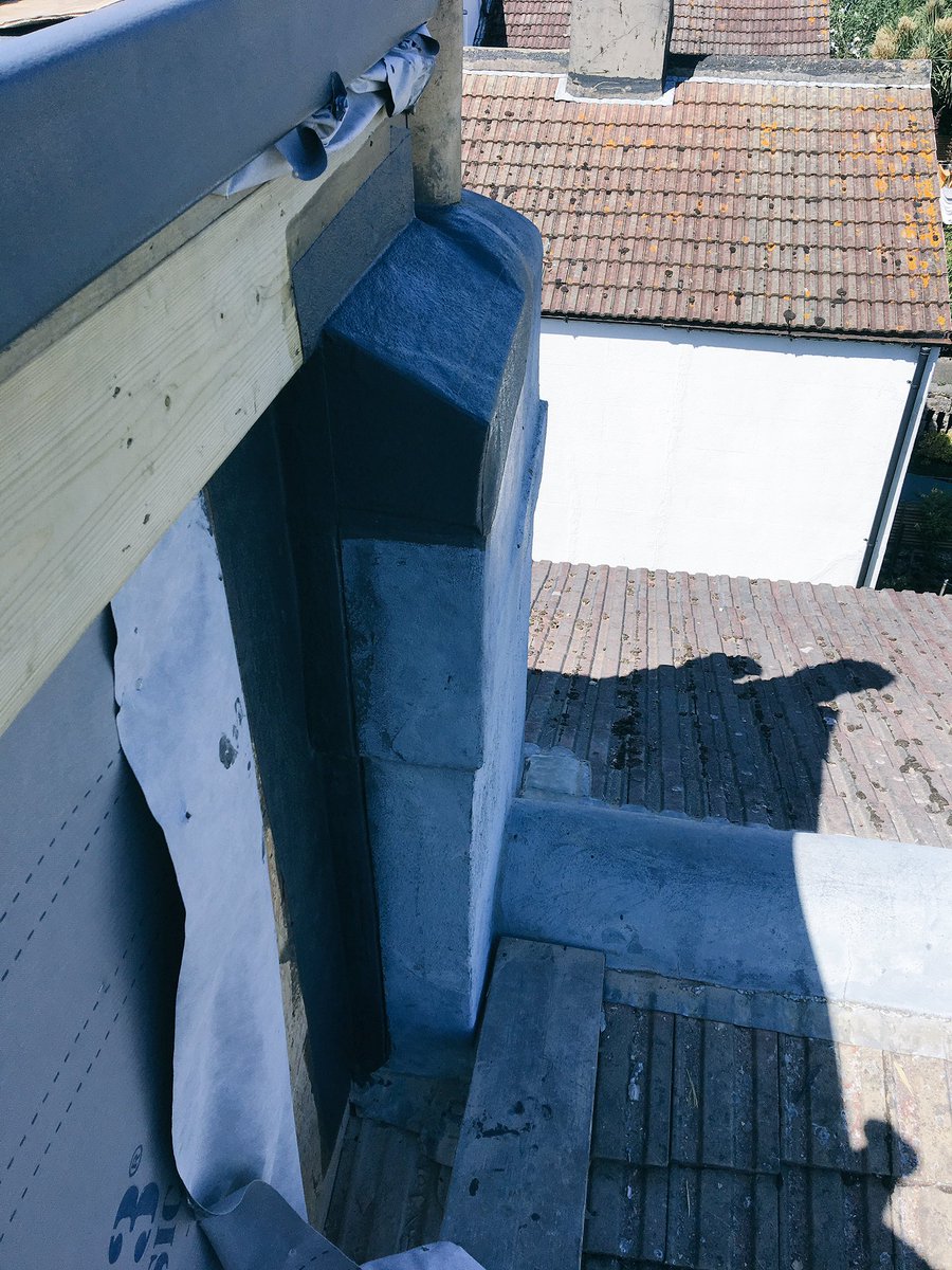 oncabuilding's tweet photo. Getting over an awkward weathering detail on our loft conversion in #hove with GRP! #oncabuilding #brightonbuilders #goingthatbitfurther https://t.co/I22E9b0Ltf
