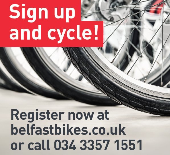 Sign up and cycle with Belfast Bikes belfastbikes.co.uk