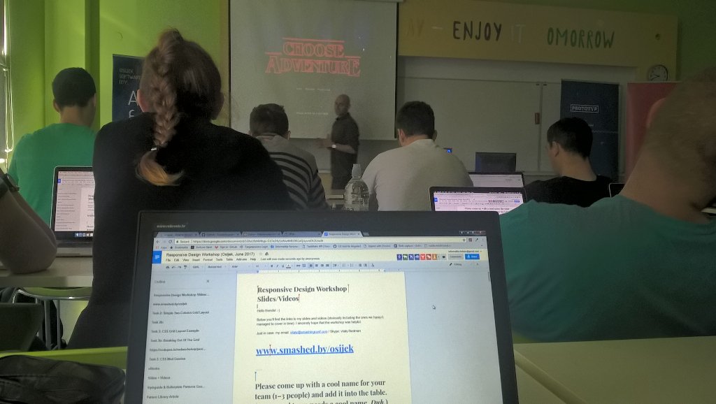 tstankovic's tweet photo. Responsive Design Workshop @smashingmag #rwdosijek https://t.co/jIzTTYbcVo