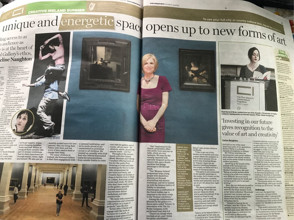 creativeirl's tweet image. Watch out for 1st of our weekly #CreativeIreland features in @Independent_ie. Today includes listings &amp;amp; @NGIreland @kerriepoetry @abcassin
