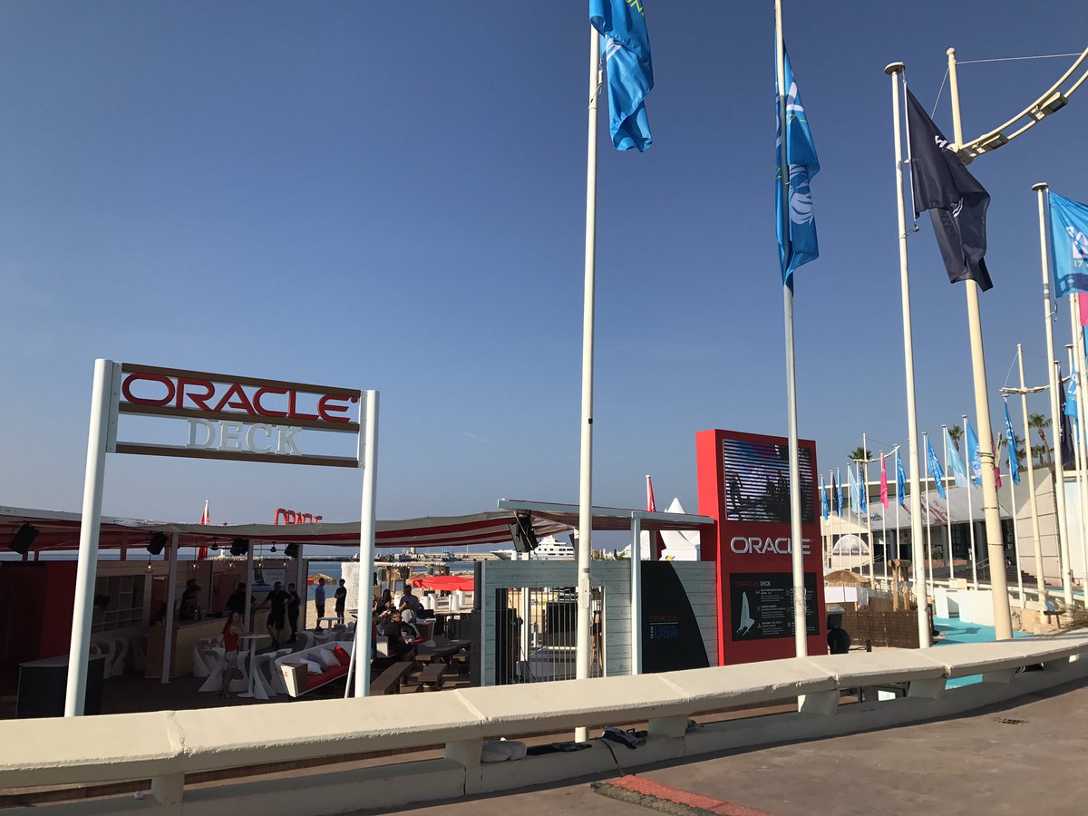 Celeste_Bishop's tweet image. It&apos;s a beautiful morning at the #CannesOracleDeck at @Festival_Cannes! @OracleMktgCloud @OracleDataCloud