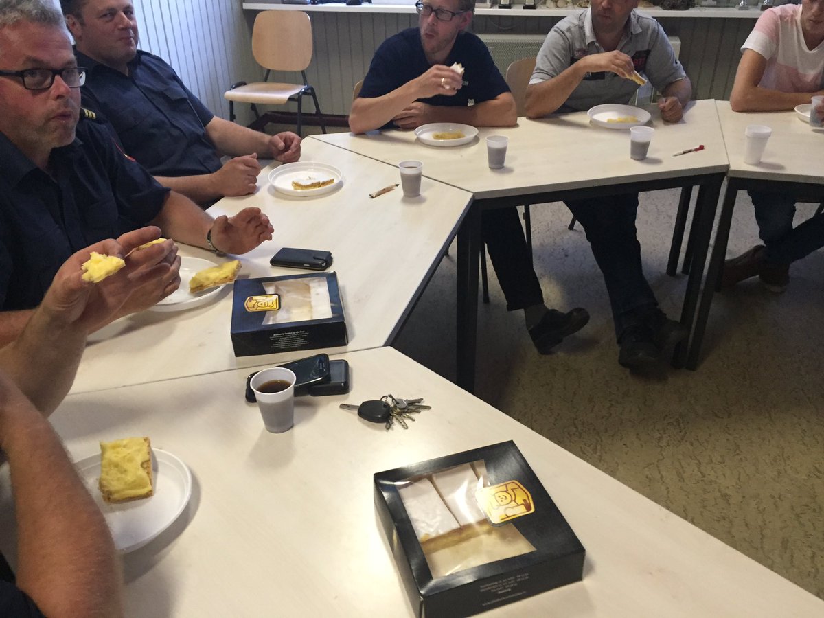 Als dank na een incident.  Gebak tijdens de oefenavond. #waardering