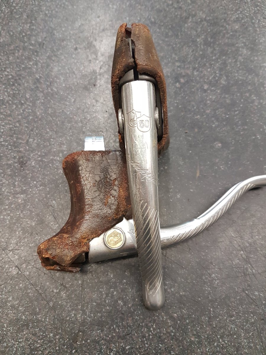 I've work here for 17 years and never come across these before. <a href="/campagnolosrl/">Campagnolo</a> 50th levers, shame about the hoods but works of art anyway