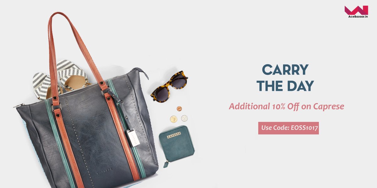 AceBazaarIn's tweet image. Up to 50% off on Caprese + 10% off coupon.
Use Code: EOSS1017

Shop at acebazaar.in to avail this offer.
#limitedtimeonly