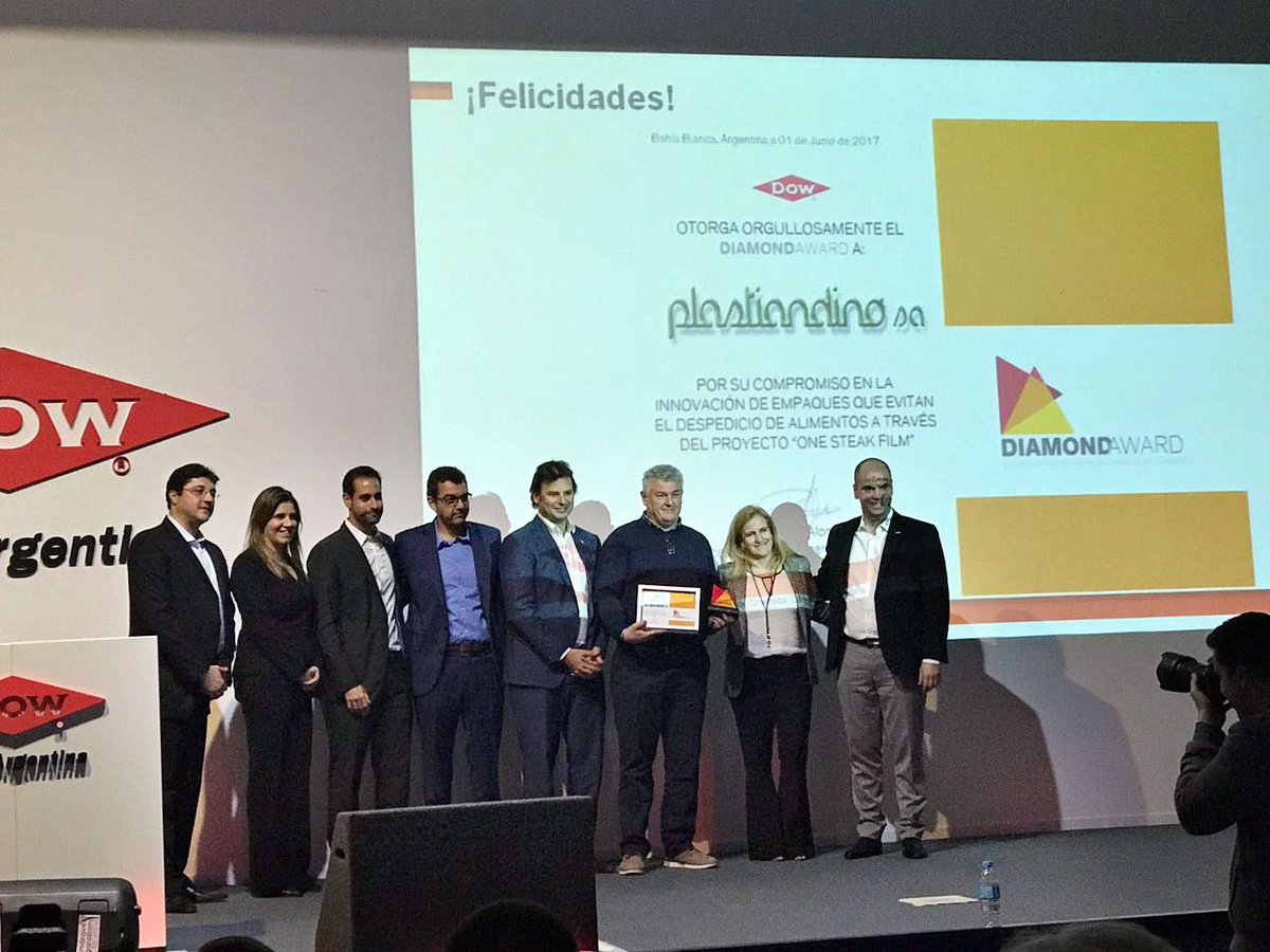 #PlastiandinoSA recibe el Premio DiamondAward a la #innovacion por el proyecto #onesteakfilm