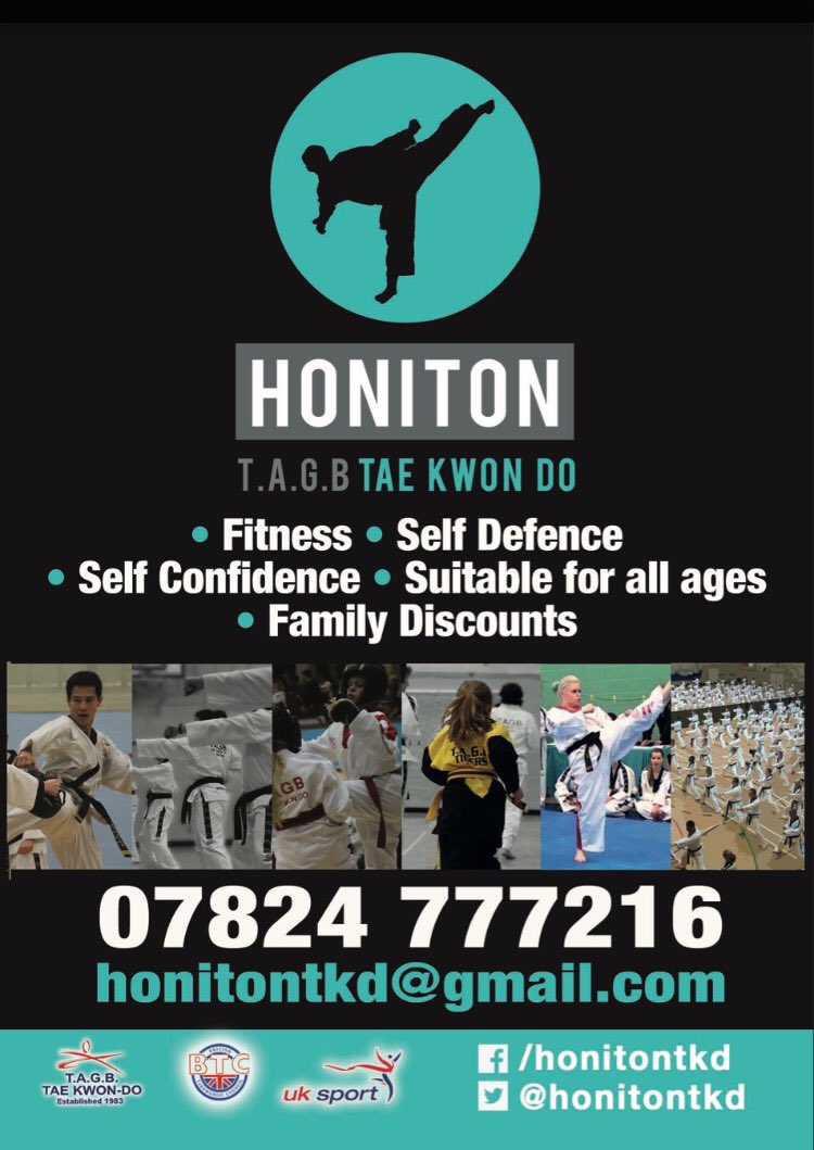 honitontkd's tweet image. Well established Tae Kwon Do school in Honiton is looking for new members! Please RT! #Honiton #Taekwondo #martialarts #TAGB @honitontkd