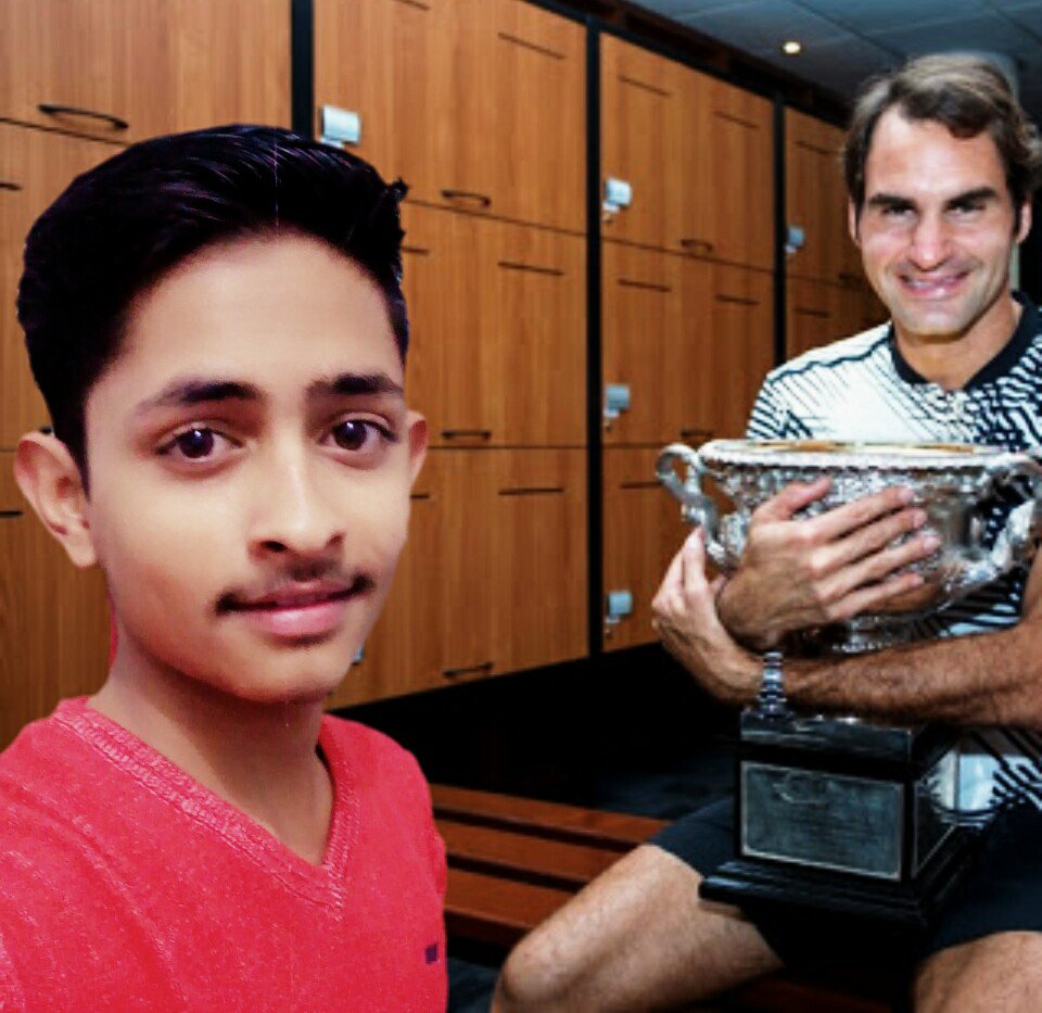 Anmolgaur7272's tweet photo. With my #Hero....👉@rogerfederer
.
.
#PAKvIND #Federer #Tennis #Wimbledon2017 #RogerFederer #anmol #ag72 https://t.co/eG173TQlD9