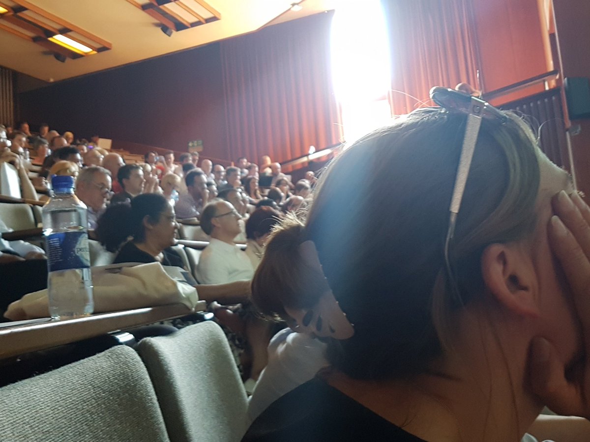 LMcUnderwood's tweet photo. Back into the sauna. Sitting in the front row hoping a breeze will cool me down. My seat is broken, if u hear a crash - don't worry #CASConf https://t.co/Z1ea0Prhzr