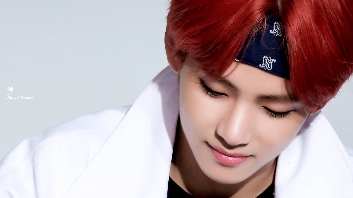 picture Bts V Red Hair Bandana taehyung pics on twitter
