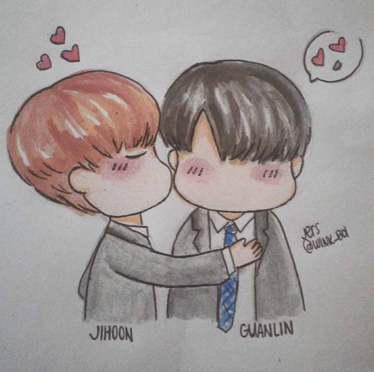 WINK_BOI's tweet photo. [FA] PANWINK 😚😘

#pd101 #produce101 #fanart #wannaone #guanlin #jihoon https://t.co/rgPdgyLm5y