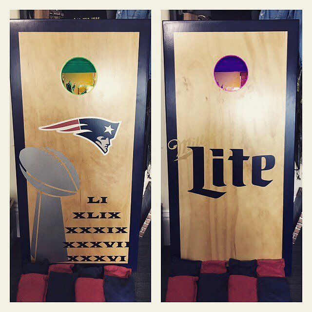 ThingsMattMakes's tweet photo. Another fun set wrapped up for #fathersday #cornholeboards #cornhole #TMM #thingsmattmakes #builtnotbought #woodwo… https://t.co/zkH0a3MTq1 https://t.co/1jWvhVuWPX