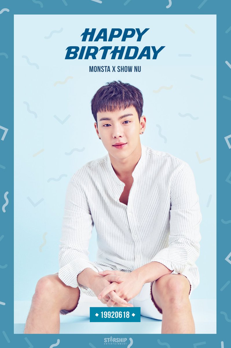 STARSHIPent's tweet photo. 20170618 HAPPY BIRTHDAY 
Congrats #MONSTAX #SHOWNU 's BIRTHDAY!
#SOHNBEARDAY 🐻🎂❤
#몬스타엑스 #MONSTA_X https://t.co/r6VjHno5U8