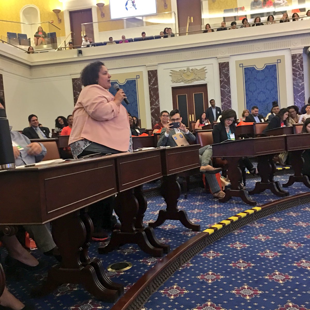 MassDemsLatino's tweet photo. Chelsea City Councilor Damali Vidot celebrates her birthday by electrifying the room at #AmplifyLatinx 🎉🎈🎊 https://t.co/v7MezUxVdA