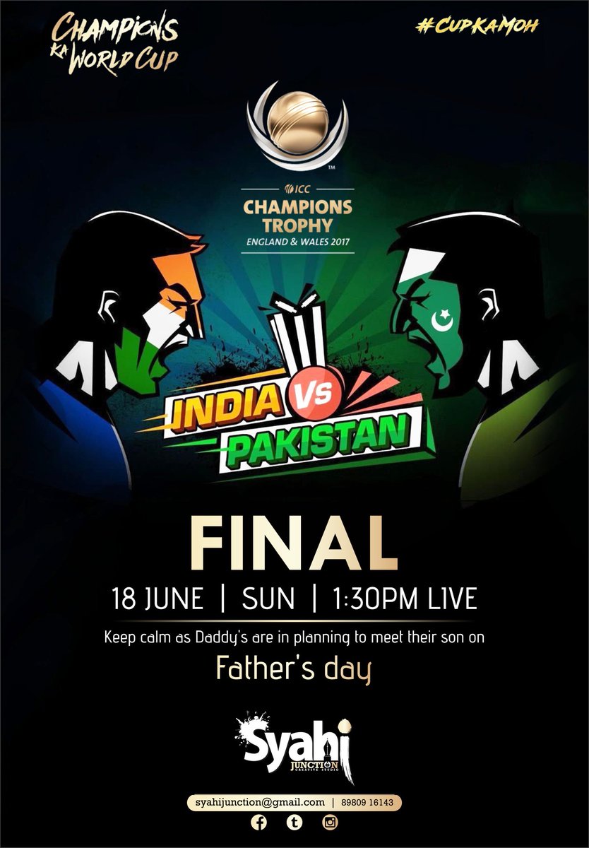 SyahiJunction's tweet photo. Keep calm as Daddy's are in planning to meet their son on 18 june- Father's day.#INDvBAN #INDvPAK #Indvpakfinal #CT17 #Syahijunction https://t.co/xTA8CqSYZ6
