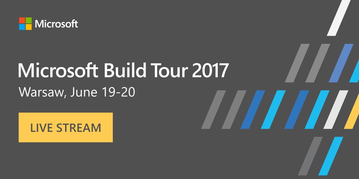 OlenaKolikhova's tweet photo. Live stream from #MSBuildTour in Warsaw is about to start -> https://t.co/SbczZPrzh2 #VR #HoloLens #IoT #Bots #Xamarin #Azure #programming https://t.co/FJ4gFkKVdO