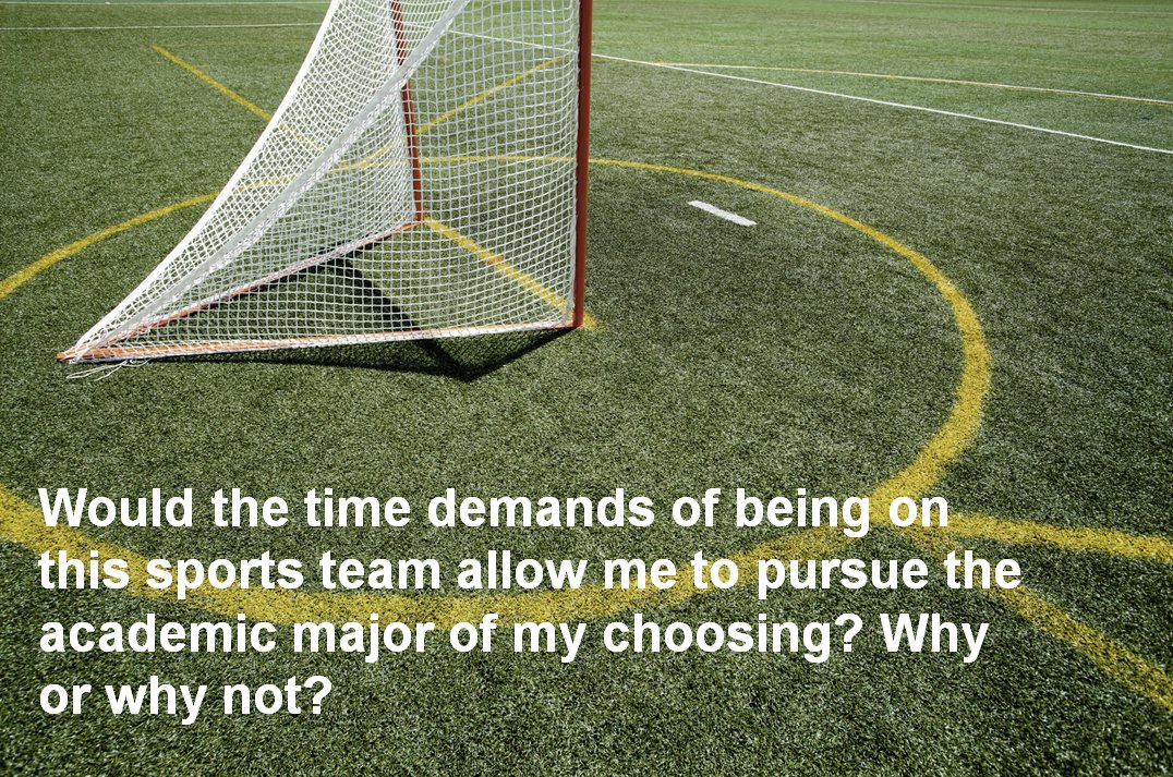 When talking with college coaches, consider asking questions from <a href="/Div1SAAC/">Division I SAAC</a> about time demands. 

on.ncaa.com/2tdZz9l