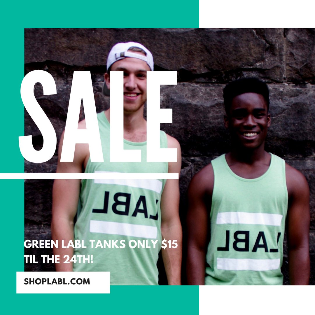 shoplabl's tweet photo. Summer is here &amp; it’s hot out. Use code SUMMER at checkout to get a unisex green tank for $20 including shipping. https://t.co/Etjkl1gbqw https://t.co/kfUYUxT7bn