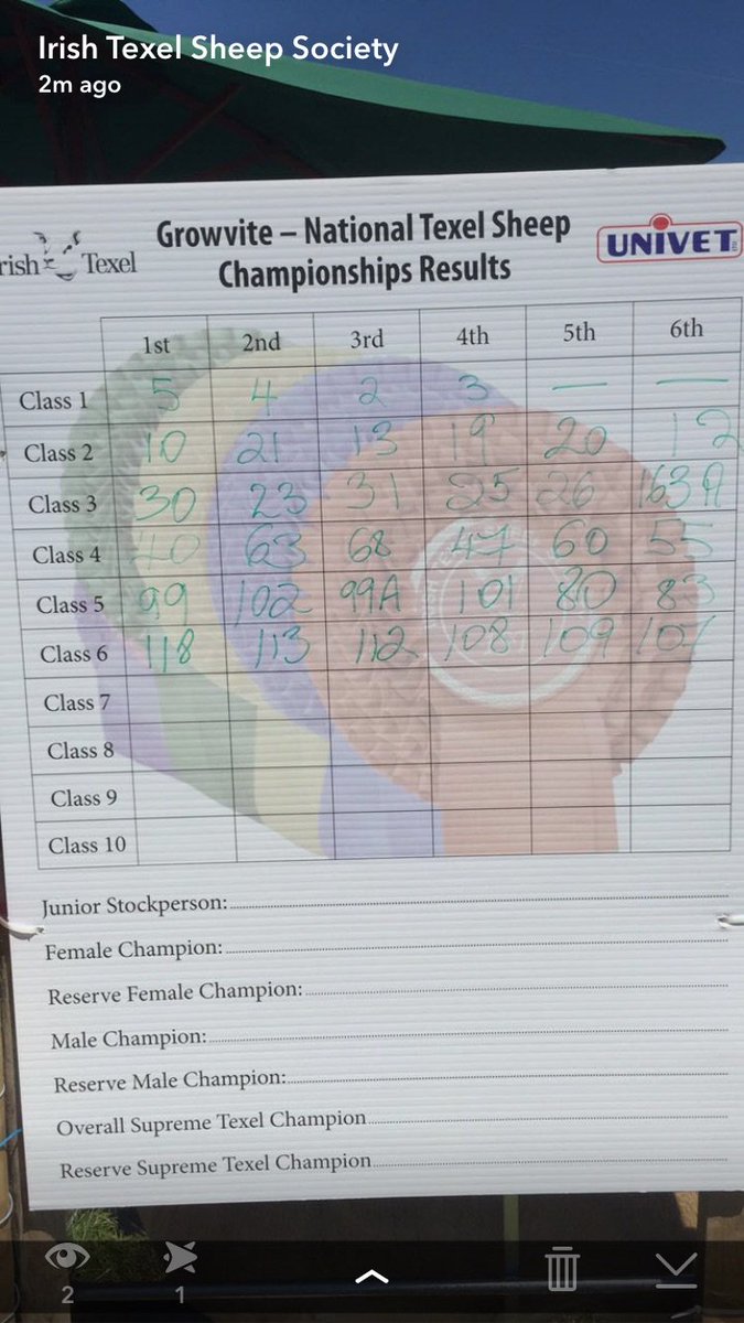 The winners so far at our Growvite - National Texel Sheep champ.