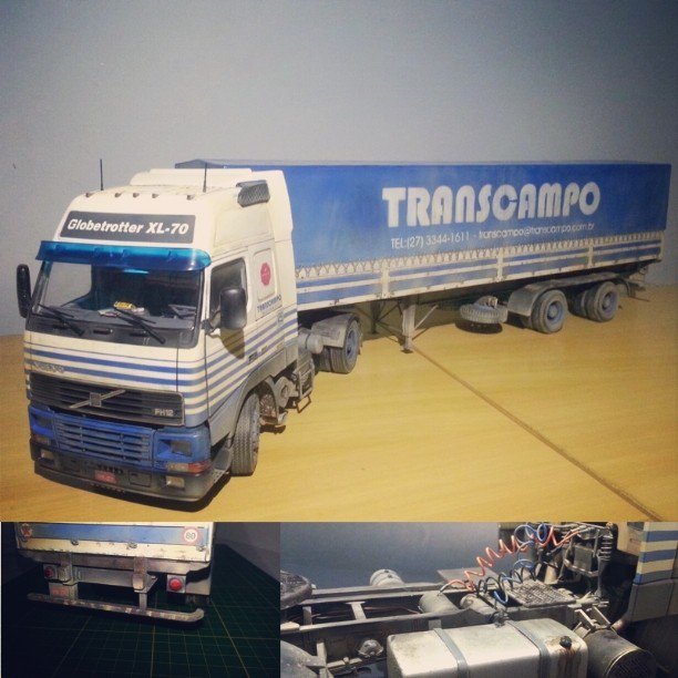 Usina_dos_Kits's tweet image. &quot;The Transporter&quot;
Volvo FH12 Globetrotter (1/24 Italeri, homemade decals, weathering by AK interactive)
Author: Marcelo Flegler 
#scalemode…