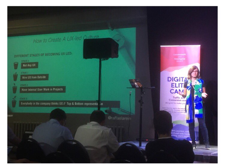 How to create a USer Focused organization at #ec2017 Thanks <a href="/peeplaja/">Pe:p Laja</a> for the great event #growthmindset #CRO #ux