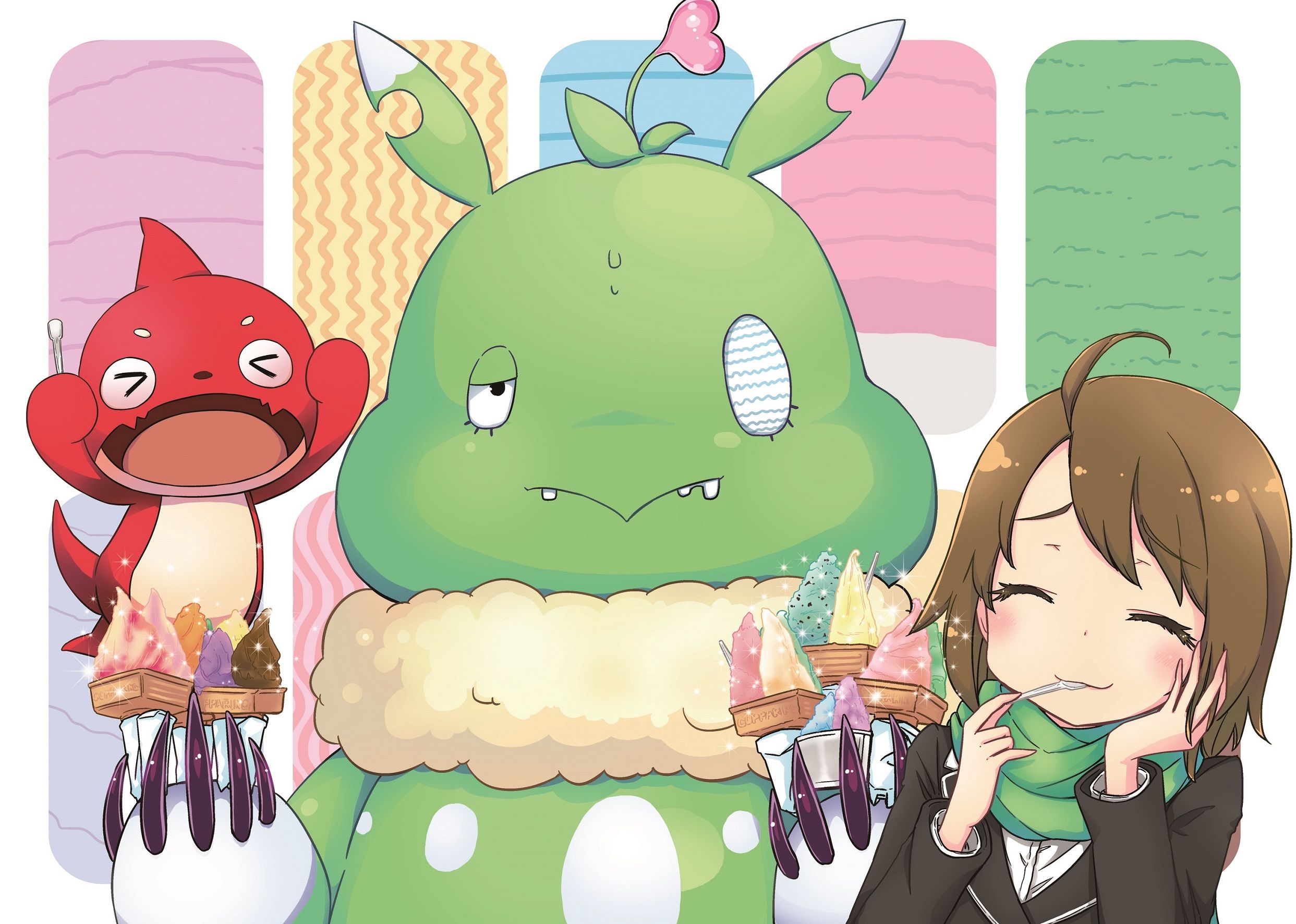 Uzivatel モンスト映画公式 Blu Ray Dvd 5 28発売 Na Twitteru モンストアニメ応援イラスト 今回は 若葉皆実 と アンゴルモア オラゴン ノストラダムスの捜索そっちのけで食べるジェラートはまた格別 イラストを描くのは 珠月まや さん 第12話の