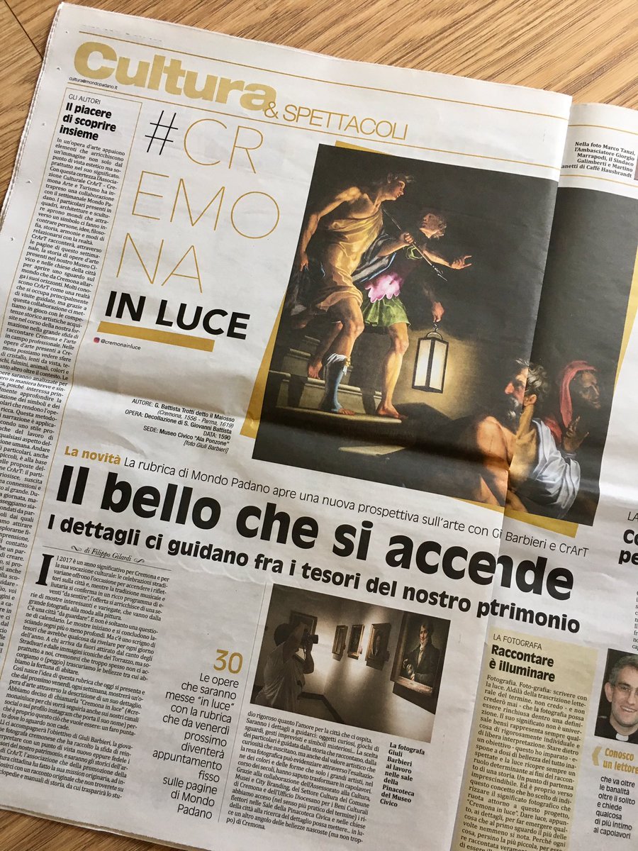 CosyStudio's tweet photo. Quella Stampa che a Cremona fa la differenza.. #cremonainluce #crart #giulybarbieri #arte #cultura @mondopadano @CrArT1 https://t.co/epotg8TiQk