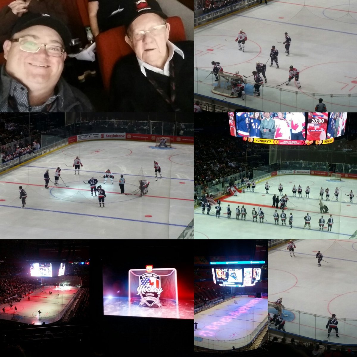 clrscottlloyd's tweet photo. Watching the Ice Hockey with Les. Who would think international ice hockey in the Parramatta LGA. https://t.co/b5GaVrTQuj