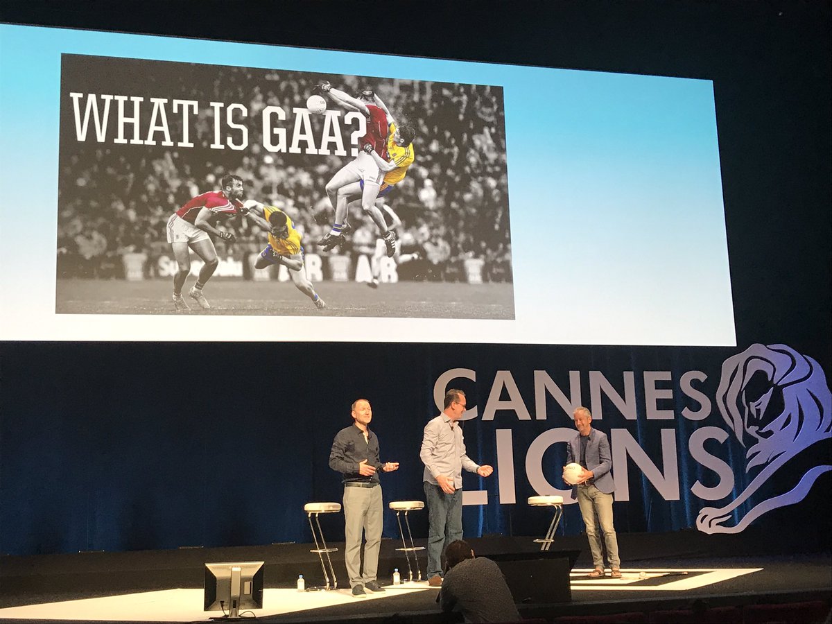 aislingblake's tweet photo. Feeling proud to be Irish - thanks to @AIB_GAA @AIBIreland representing on an international stage. #CoreCannes #CannesLions https://t.co/ttlJQGmims