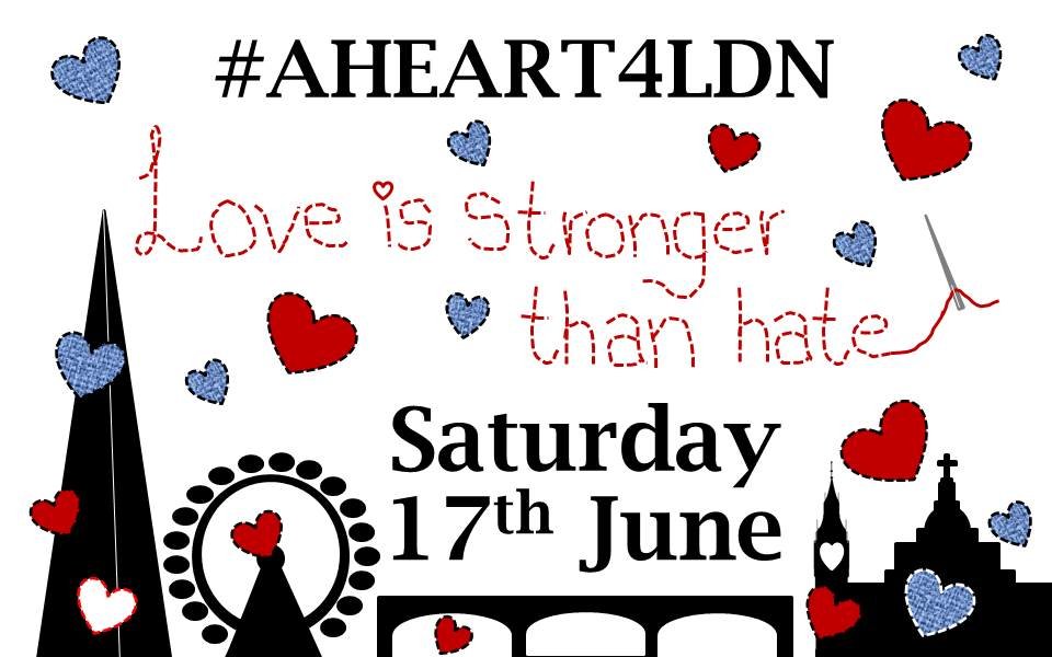 Today we are supporting @Aheart4ldn handing out free hearts to people in response to the London attacks #aheart4ldn