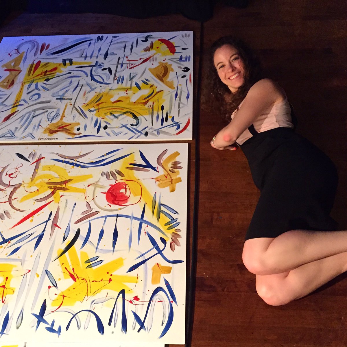lewisachenbach's tweet photo. #livepainting by @lewisachenbach @ConstellationCh last night w the great #sunspeak #mattgold @HangingHearts3 @ChrisWellerSax https://t.co/3zYgIFfQTe