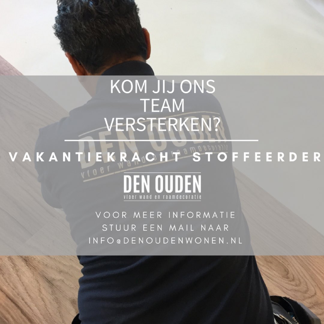 DenOudenWonen's tweet photo. Een toekomstig stoffeerder of kracht die zijn handen wil laten wapperen? Volwaardig stoffeerder of monteur raambekleding mag uiteraard ook.. https://t.co/ttsX62bjoH
