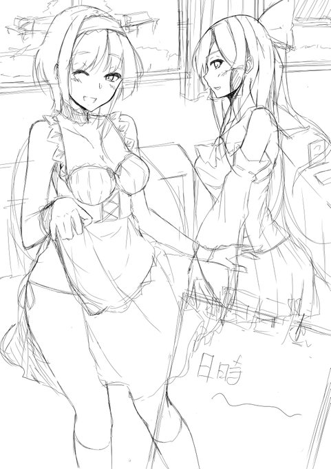 ん~、ガバガバだけど構図これでいいか 