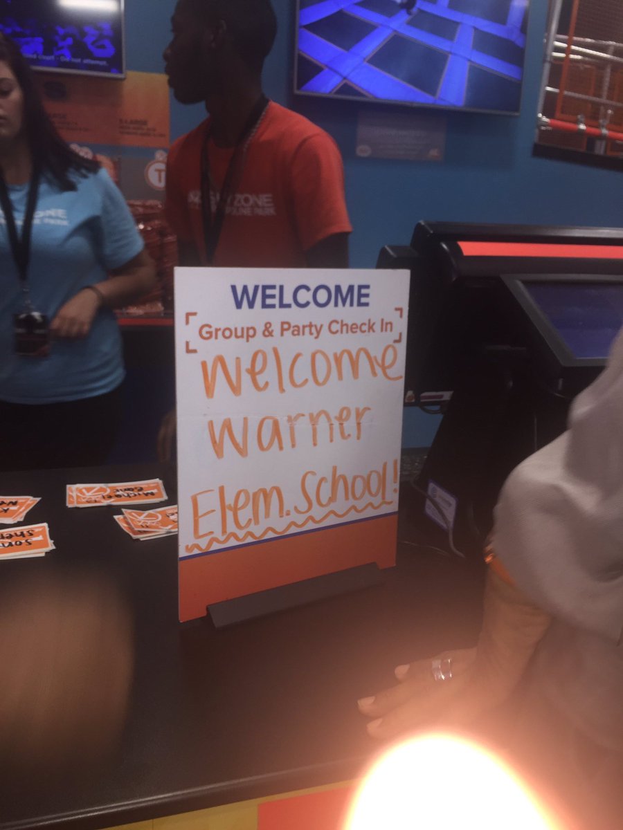 SkyzoneNewark's tweet photo. Thanks Warner Elementary for coming to visit us yesterday we enjoyed your company and hope you had a blast 🔶🔷 https://t.co/tOBnzCvyXc