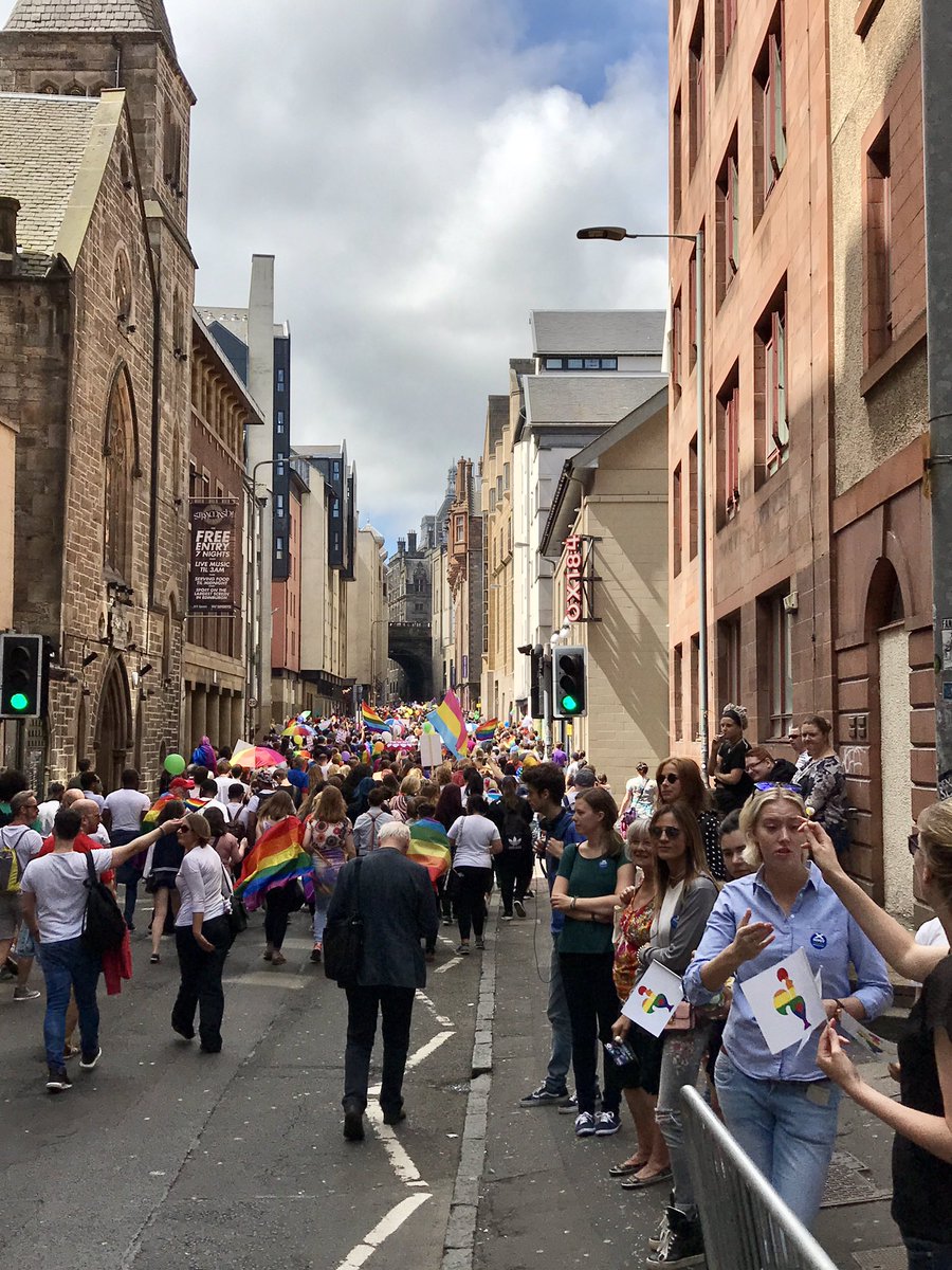 bofagaz's tweet photo. Fabulous atmosphere and turnout for Edinburgh Pride @LGBT_Nationwide @NBSScotland 🌈 ☀️ https://t.co/cyt7x7MJTB