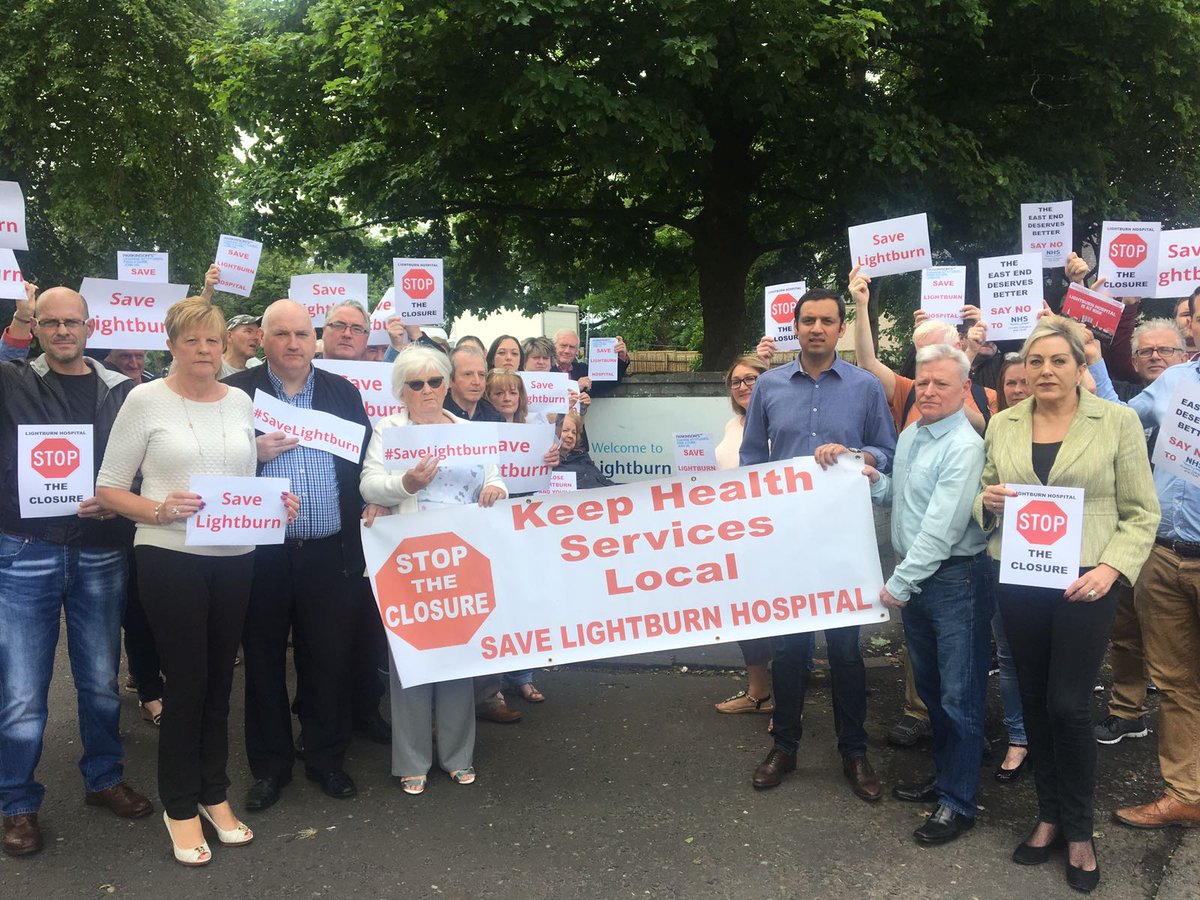 Katewatson67's tweet photo. Big turnout to protest the closure of our local hospital this morning. East End voices will be heard! We must #SaveLightburn #stopNHScuts https://t.co/2cDLAU24Lu