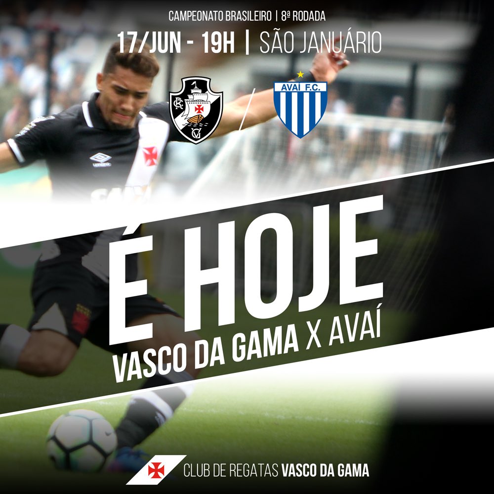 Vasco da Gama - O próximo jogo do Vasco será contra o Avaí, no sábado, em  São Januário. #EstamosJuntosVasco