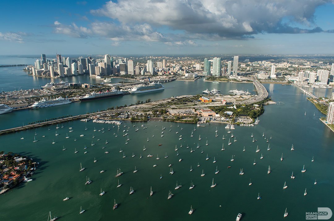 An aerial view of #OurCounty from #MiamiBeach.