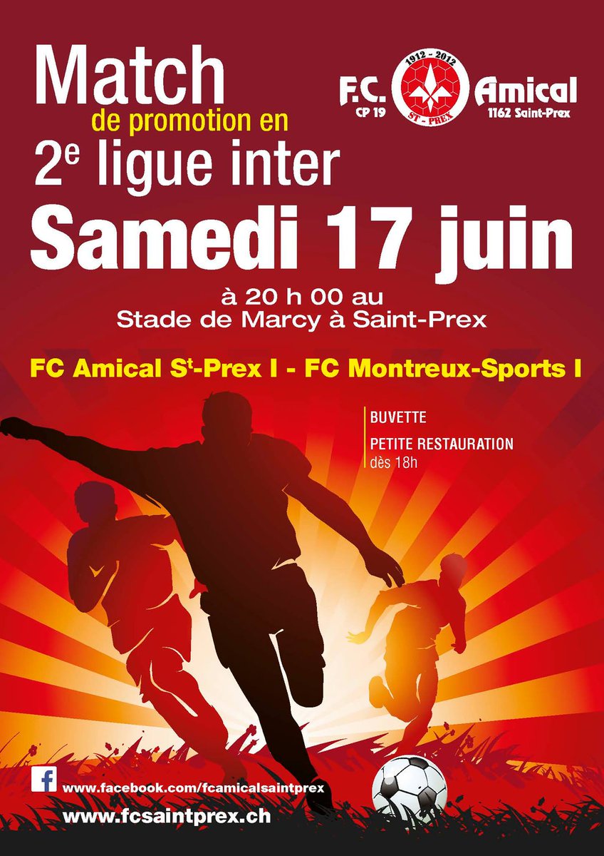 FCAmicalStPrex's tweet photo. La pression monte !
Dans moins de 6h, nos hommes devront confirmer leur avantage pour récolter les fruits de leurs efforts. #AllezStPrex https://t.co/Jv99EqKLhy