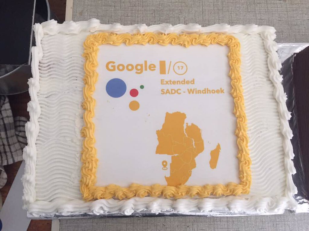 gdgwindhoek's tweet photo. Cake Cake Cake ...#googleioextended2017 #gdgwindhoek #gdggaborone #gdgharare https://t.co/GIHd7gfrCN