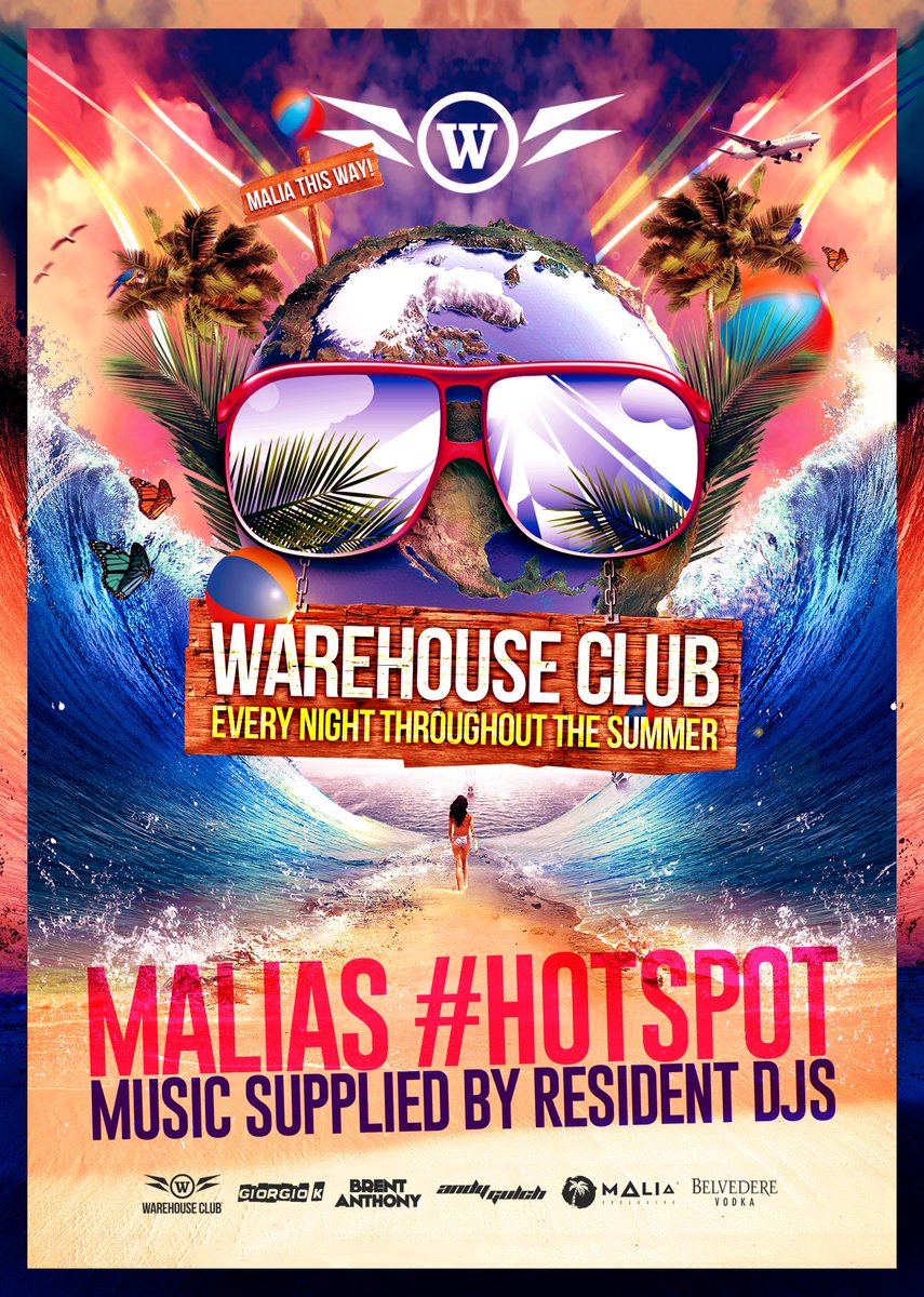 warehouse_malia's tweet photo. Summer 2017 is looking hot @warehousemalia_ #malia2017 #malia17 #crete #holiday https://t.co/qSH8P5Jhru