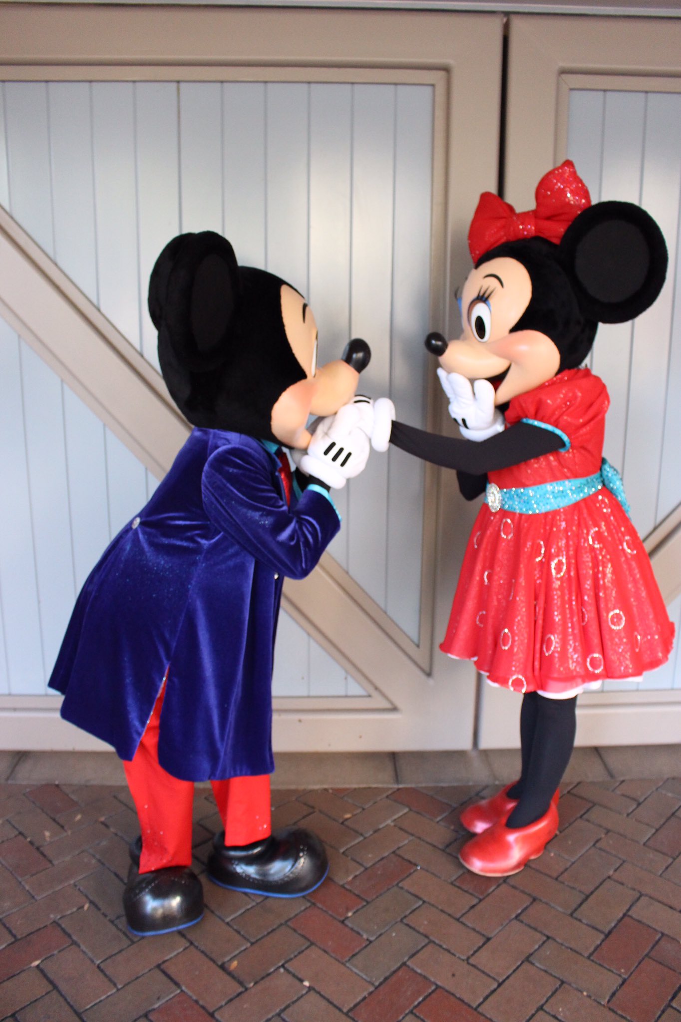 Hina A Special Treat ミッキーのほっぺにキスしてミッキーもミニーちゃんの手の甲にキスしてからの鼻チュー T Co Jtbeyvn4cp Twitter