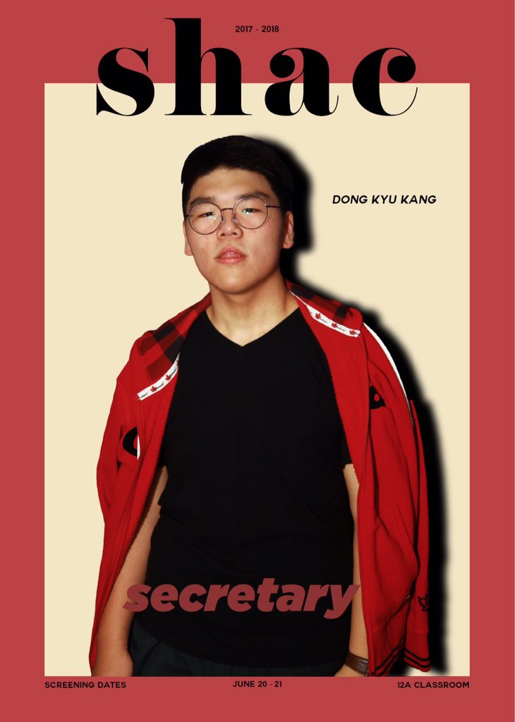 SHS_Auxiliary's tweet photo. Introducing Kang Dong Kyu, the SHAC secretary, ready to serve 😊 https://t.co/iK2oYOizOm
