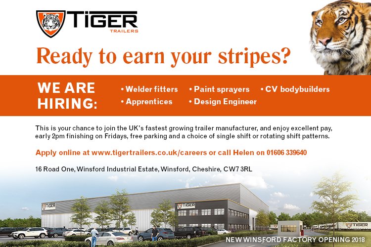 TigerTrailers's tweet photo. Please RT and share: We’re recruiting for experienced staff to join our growing team in #Winsford #Cheshire: https://t.co/XRiwAFFI8Z https://t.co/ukhpC6IVBa