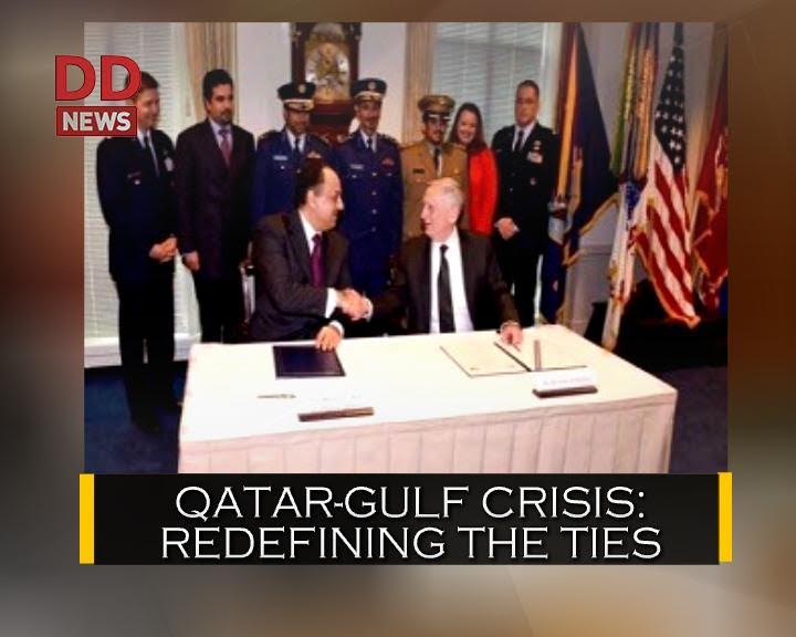 DDNewslive's tweet photo. After slamming Qatar for terror support, where are Gulf-Qatar ties headed? FIND OUT in #WorldKonnect at 9 pm  today on #DDNews https://t.co/R0d9ifOphD
