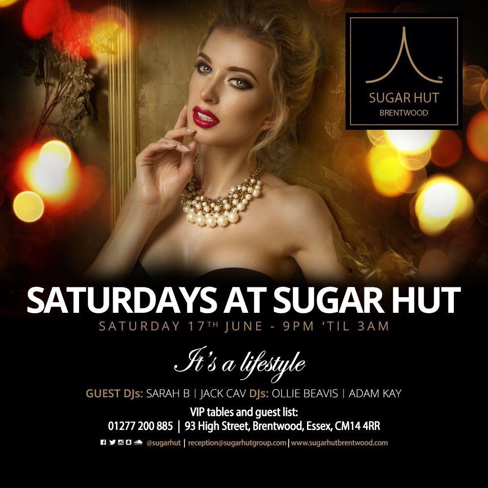 Tonight's agenda, catch me playing my monthly residency <a href="/sugarhut/">Sugar Hut</a> W/ <a href="/DJ_SarahB/">Sarah Belsey (DJ)</a> <a href="/Dj_Adam_kay/">kay</a> <a href="/OllieBeavis/">Ollie Beavis</a> always a blinding gig 🕺🏻🎶