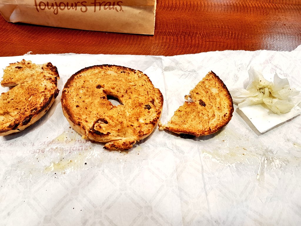 UpdateMePls's tweet image. Tims Horton Bagel became French toast