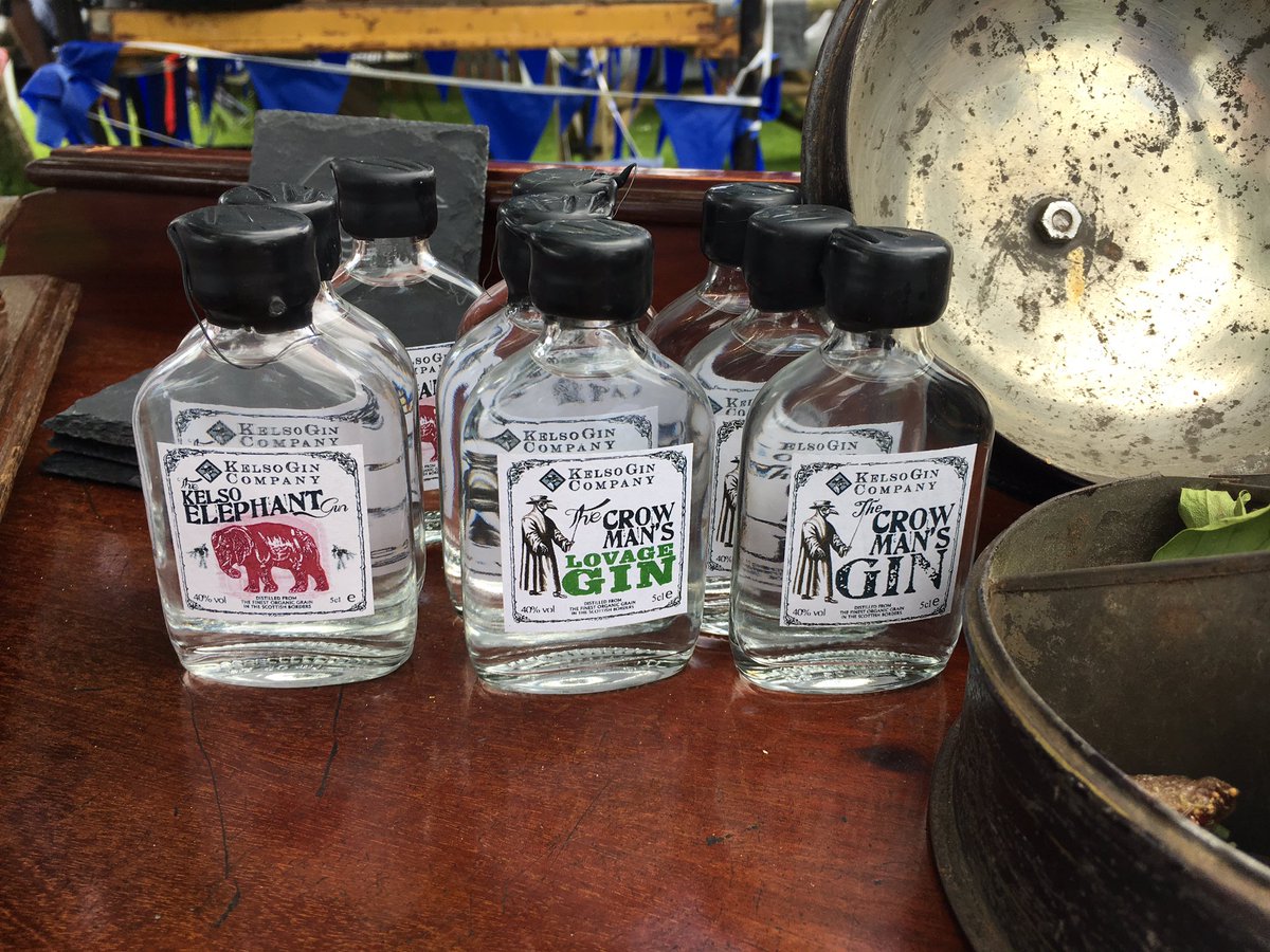 <a href="/kelsogin/">Kelso Gin Company</a> set up for our garden party, wee samples of their gins and vodkas plus little bottles for sale, perfect for Father's Day gift £5